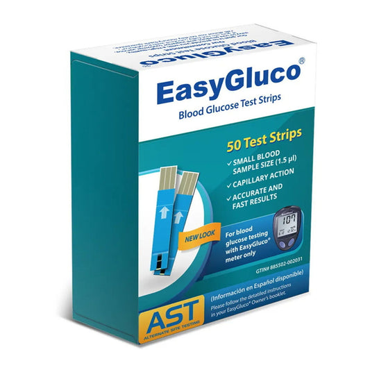 Easygluco Blood Glucose Test Strips, 50 Ea