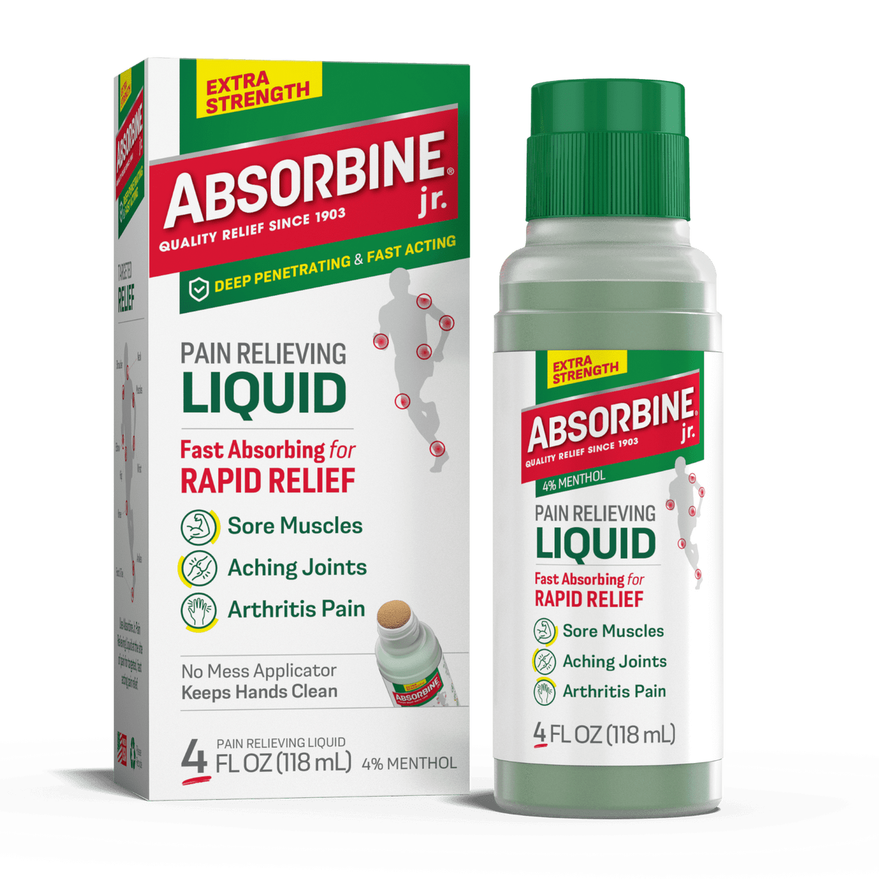 Absorbine Jr Plus Pain Relieving Liquid, 4 Oz