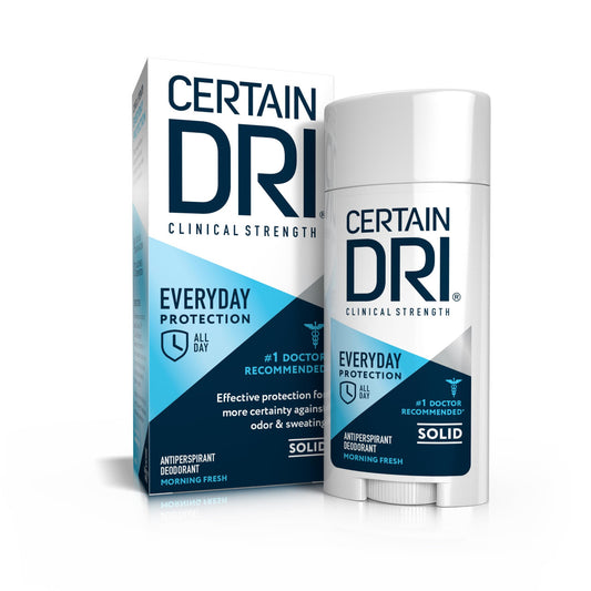 Certain Dri Everyday Strength Clinical Deodorant Solid, Morning Fresh, 2.6 Oz