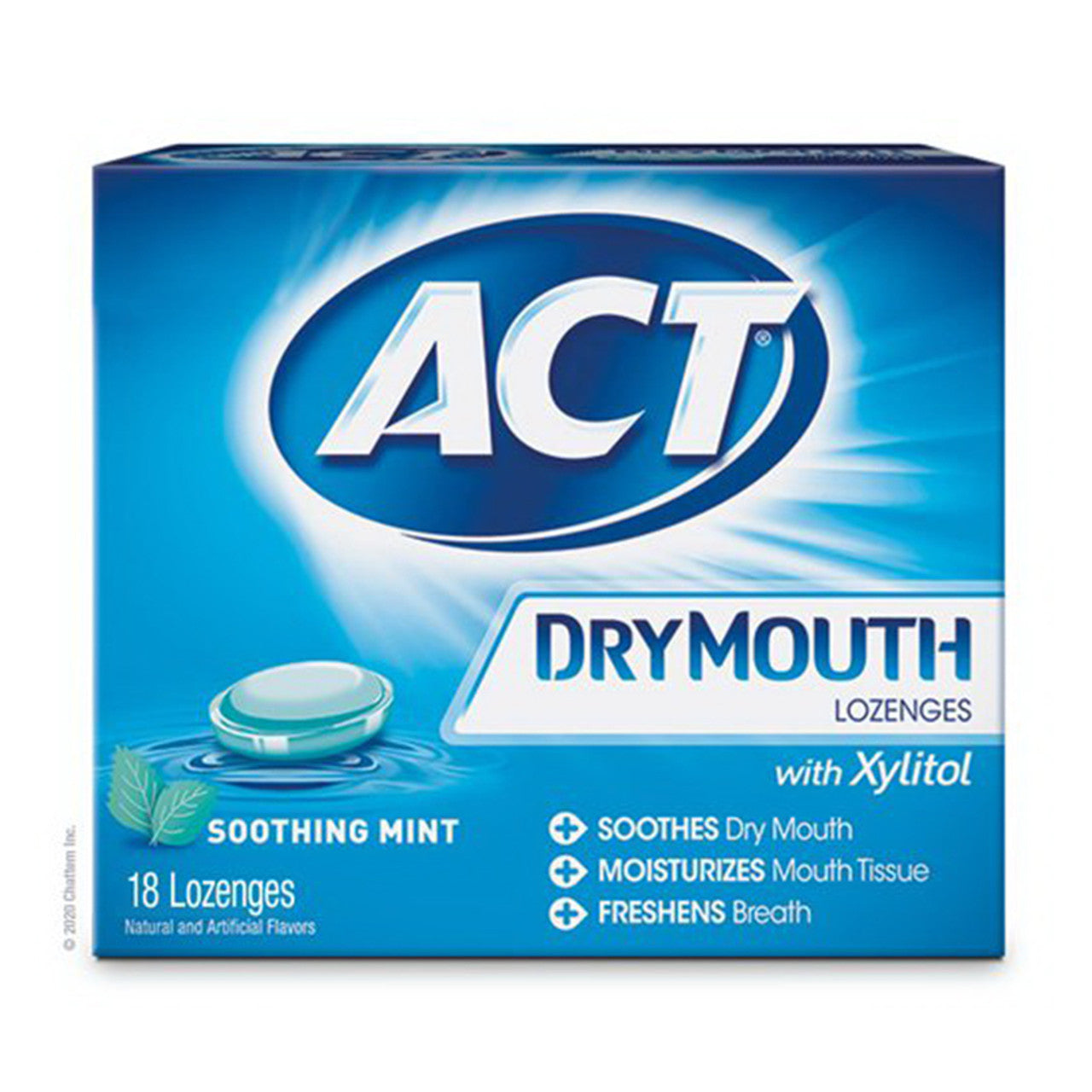 Act Total Care Dry Mouth Lozenges, Soothing Mint - 18 Ea