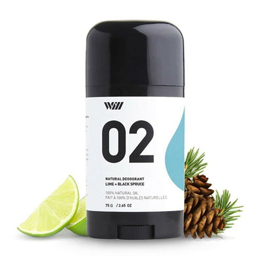 Way Of Will 02 Natural Deodorant Lime and Black Spruce, 2.65 Oz