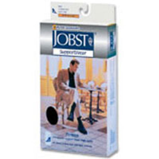 Jobst Supportwear Mens Light Weight Dress Socks, Knee High 8-15 Mmhg Compression, White Color, Size: Large - 1 Piece