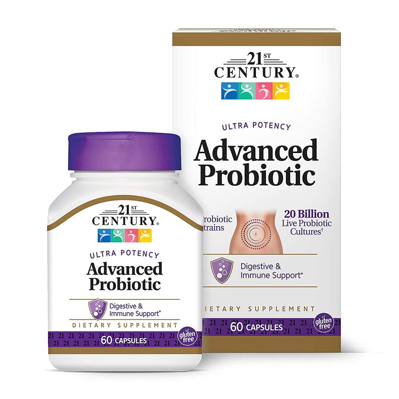 21st Century Ultra Potency Advanced Probiotic Capsules, 60 Ea