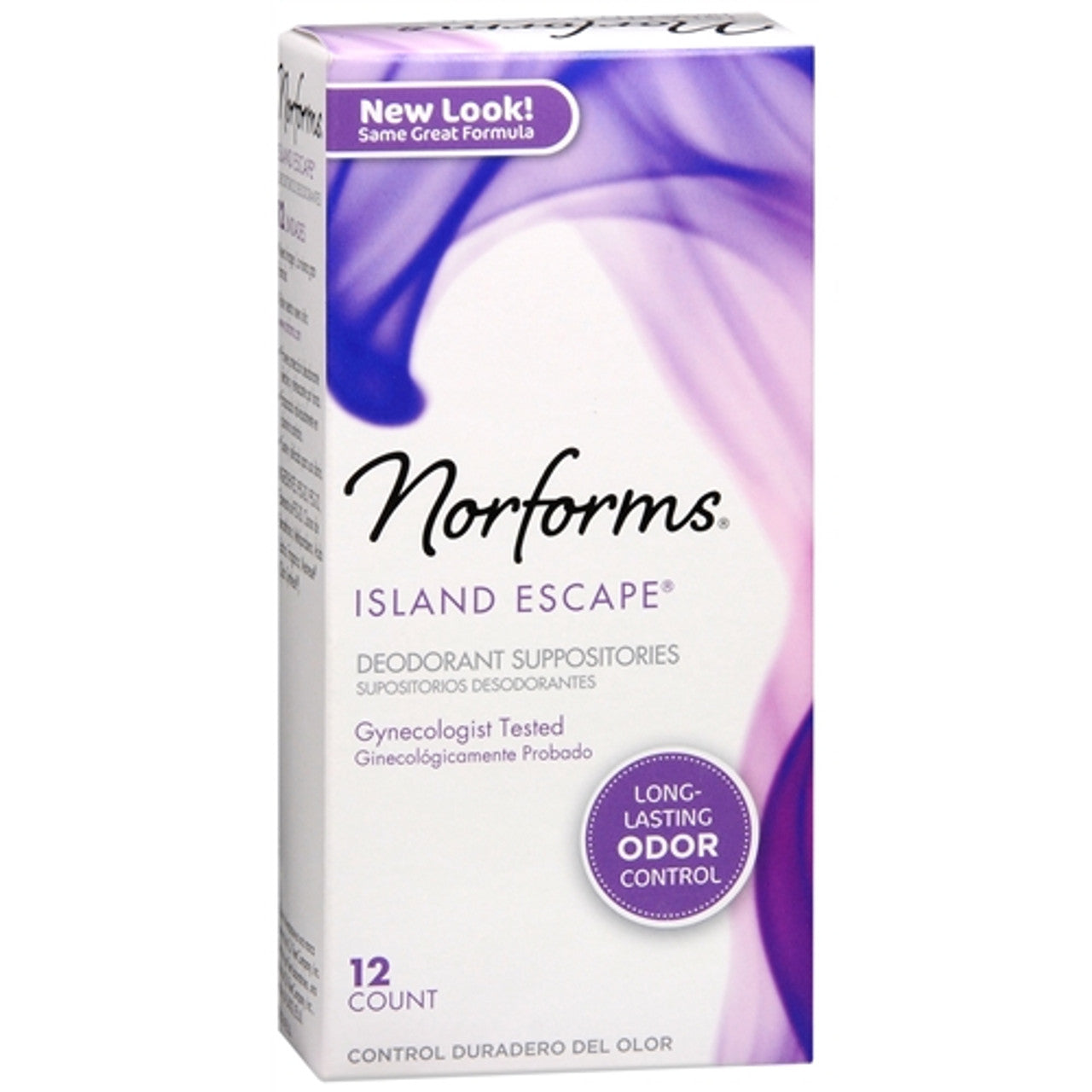 Norforms Feminine Deodorant Suppositories, Island Escape - 12 Ea