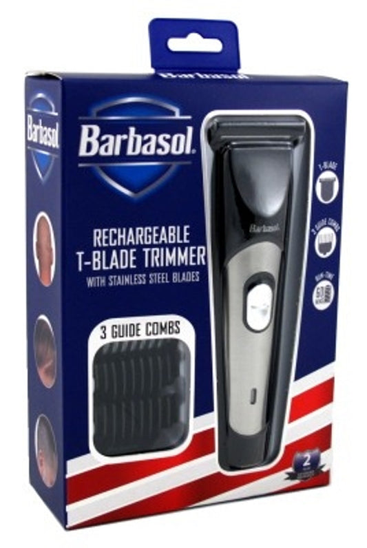 BL Barbasol Trimmer T-Blade Rechargeable 3 Guide Combs