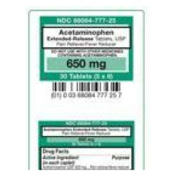 American Health Acetaminophen ER Tablets, 650 Mg, 30 Count