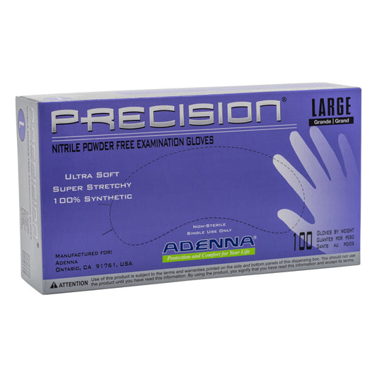 ADENNA GLOVE EXAM NITRILE P/F LARGE