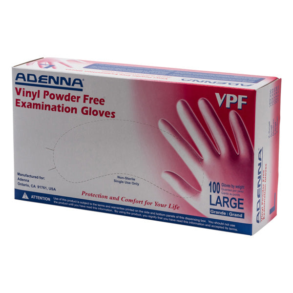 ADENNA GLOVE EXAM VINYL P/F LARGE