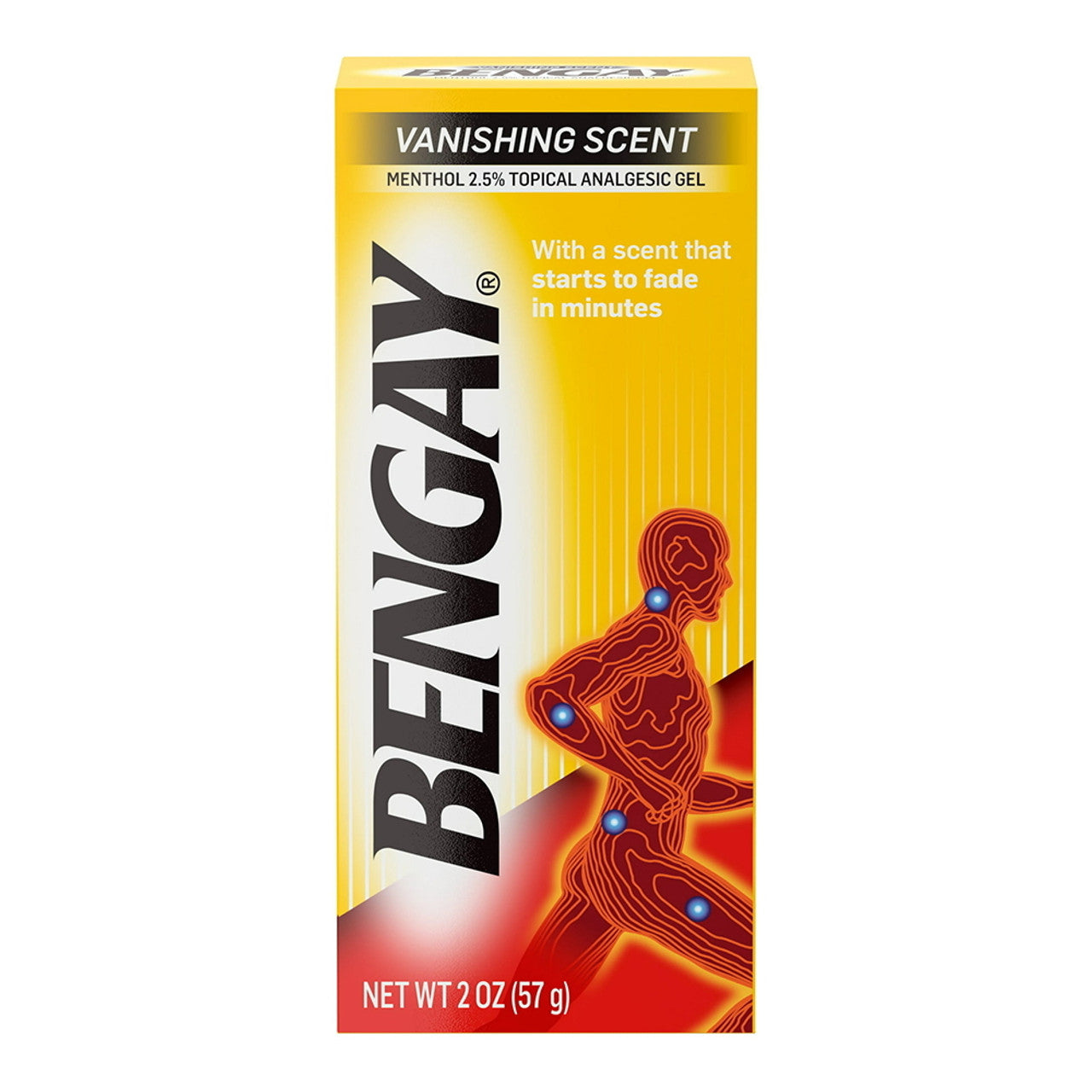 Bengay Vanishing Scent Non Greasy Pain Relief Gel, 2.0 Oz