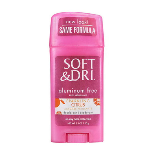 Soft And Dri Aluminum Free Body Deodorant, Sparkling Citrus, 2.3 Oz