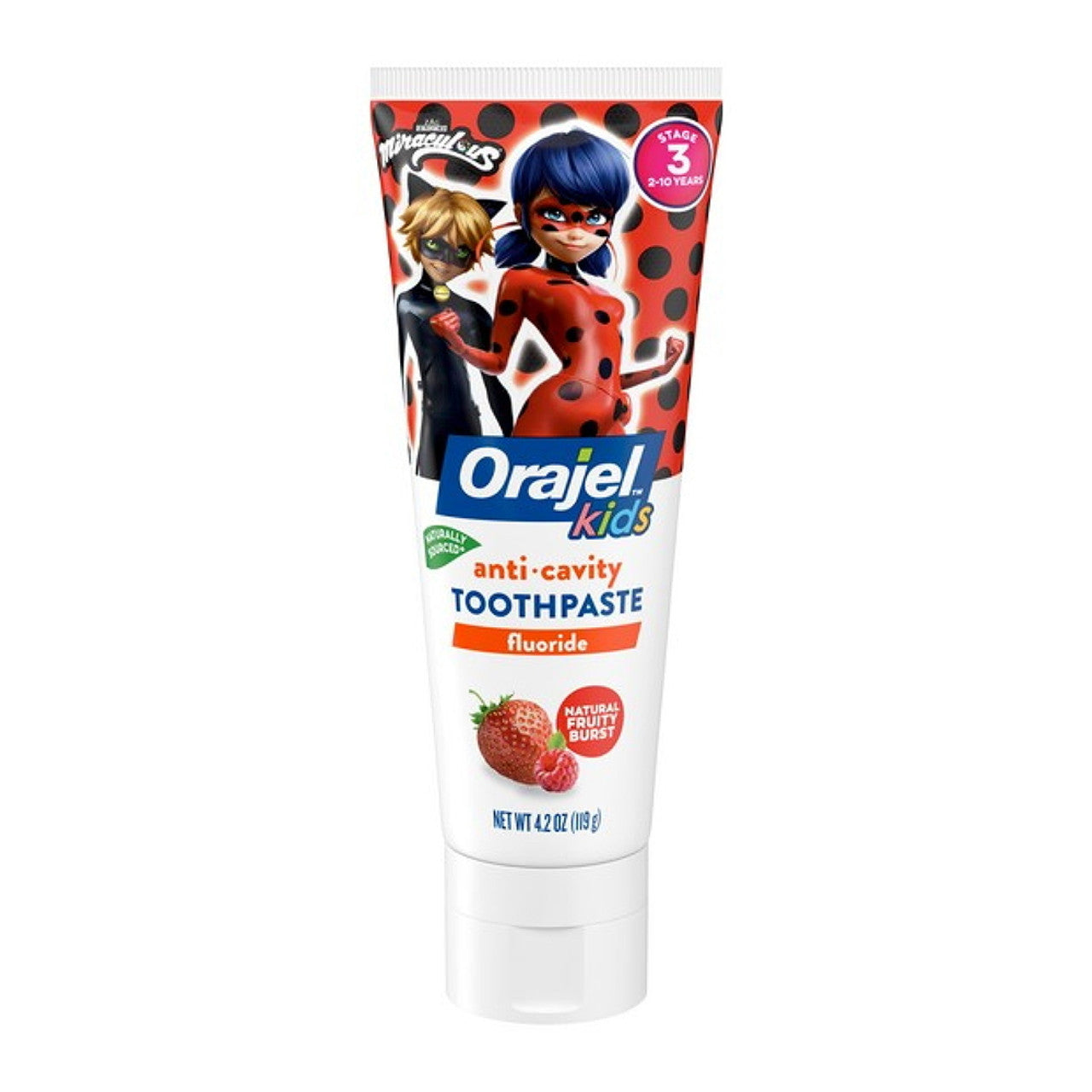 Orajel Kids Miraculous Anti CaVitamins y Fluoride Toothpaste, 4.2 Oz