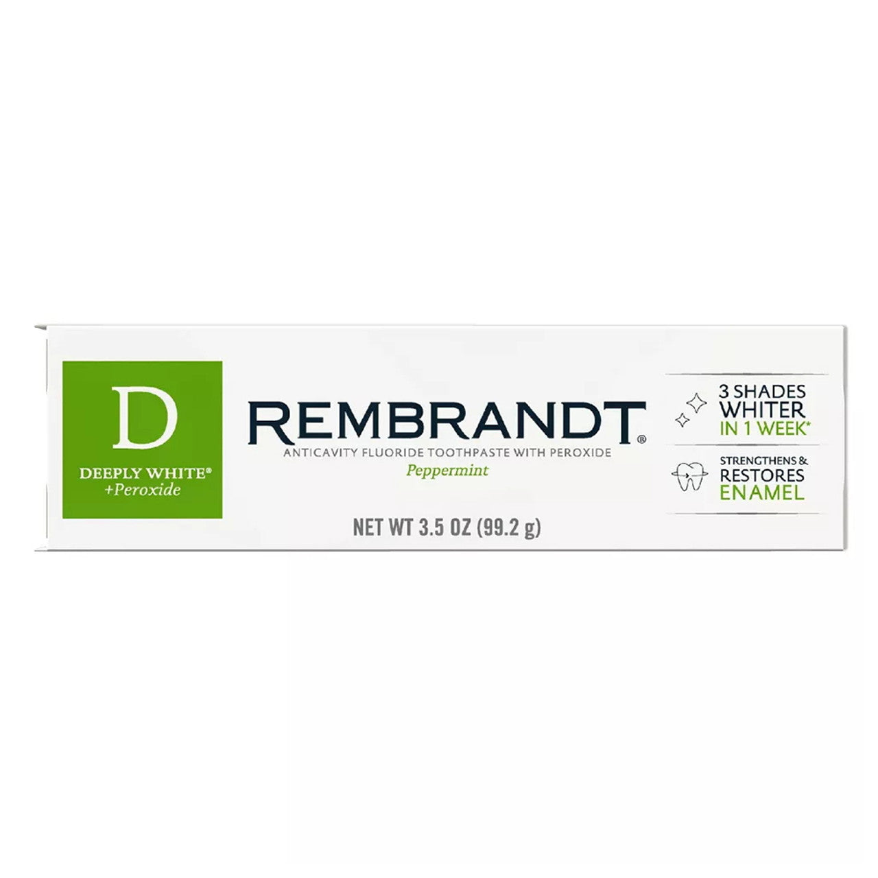Rembrandt AnticaVitamins y Fluoride Toothpaste With Peroxide, Peppermint Flavor, 3.5 Oz