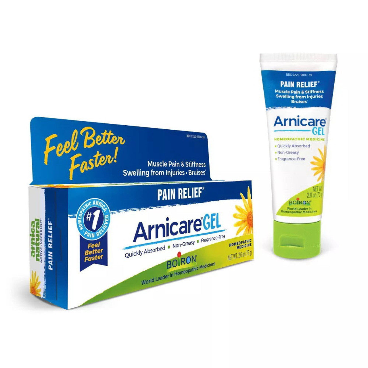 Boiron Arnicare Arnica Homeopathic, Quickly Absorbed Pain Relief Gel, 2.6 oz