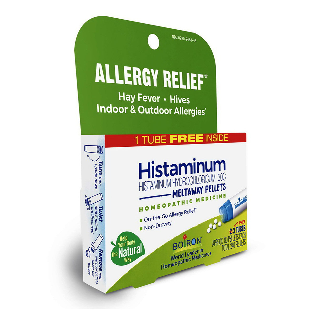 Boiron Histaminum 30 C Allergy Relief Homeopathic Pellets, 3 Tubes