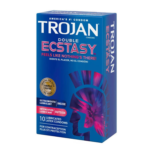 Trojan Double Premium Latex Condoms - 10 Ea