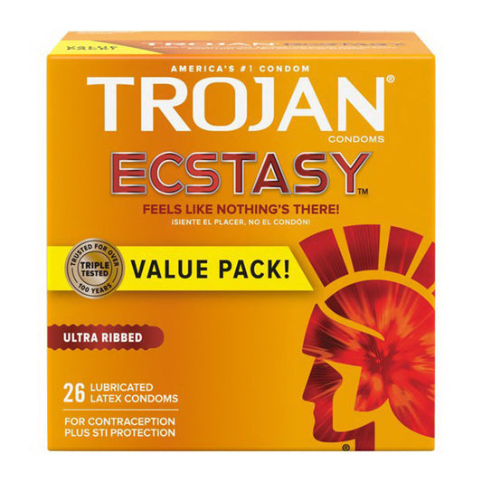Trojan Stimulations Ultrasmooth Lubricant Condoms - 26 Ea
