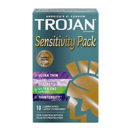 Trojan Sensitivity Pack Premium Latex Condoms - 10 Ea