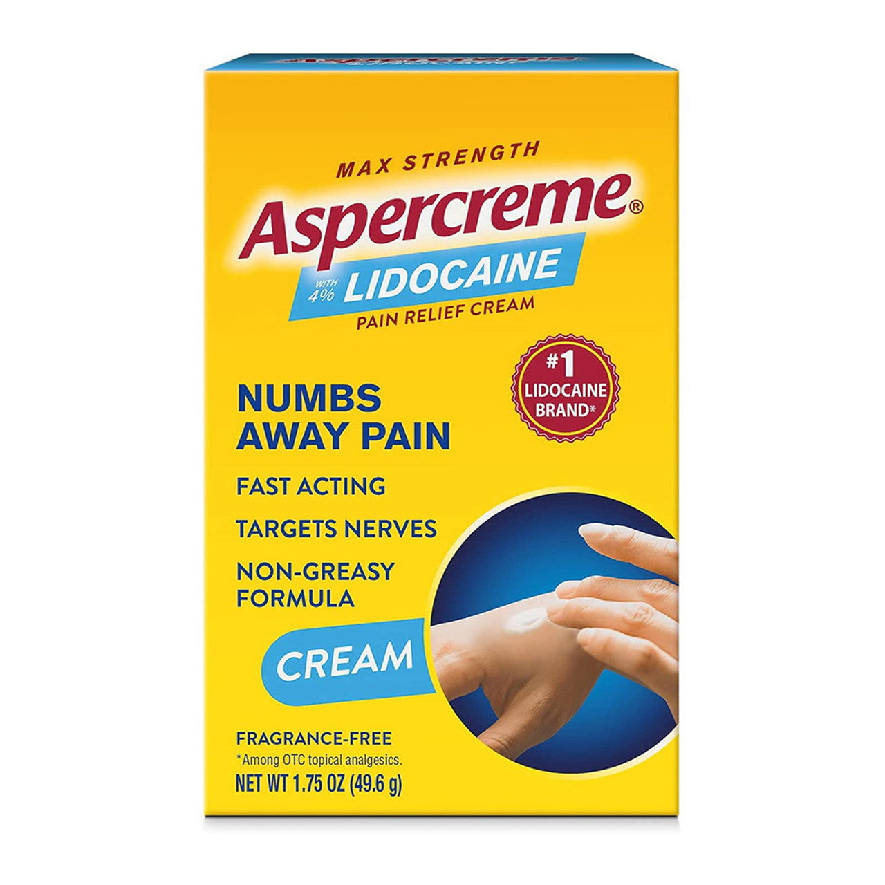 Aspercreme Maximum Strength Pain Relieving Creme With 4% Lidocaine, 1.75 oz