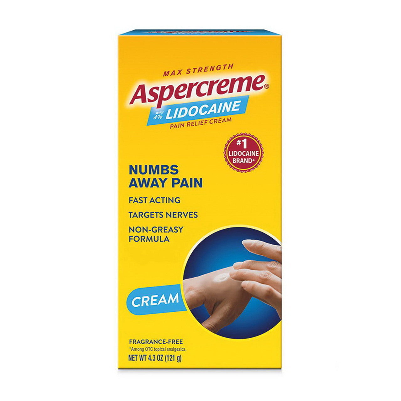 Aspercreme Lidocaine Pain Relieving Creme, 4.3 Oz