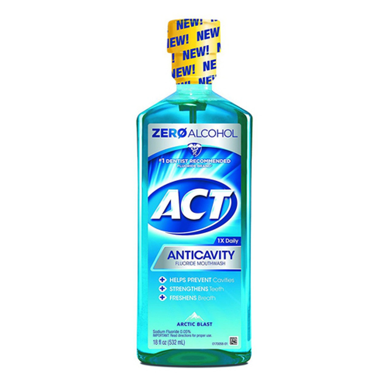 Act AnticaVitamins y Fluoride Mouthwash, Arctic Blast, 18 oz