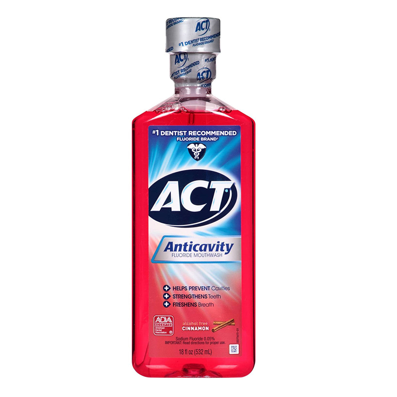 Act Alcohol Free Anticavity Fluoride Rinse, Cinnamon - 18 Fl Oz