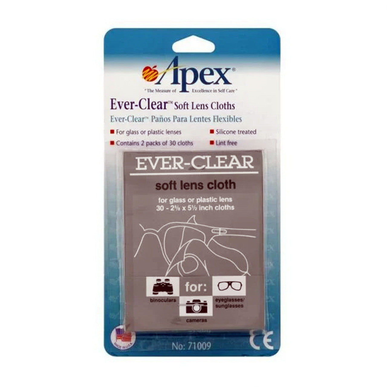 Apex Clear Sight Lens Tissues, 25 Ea