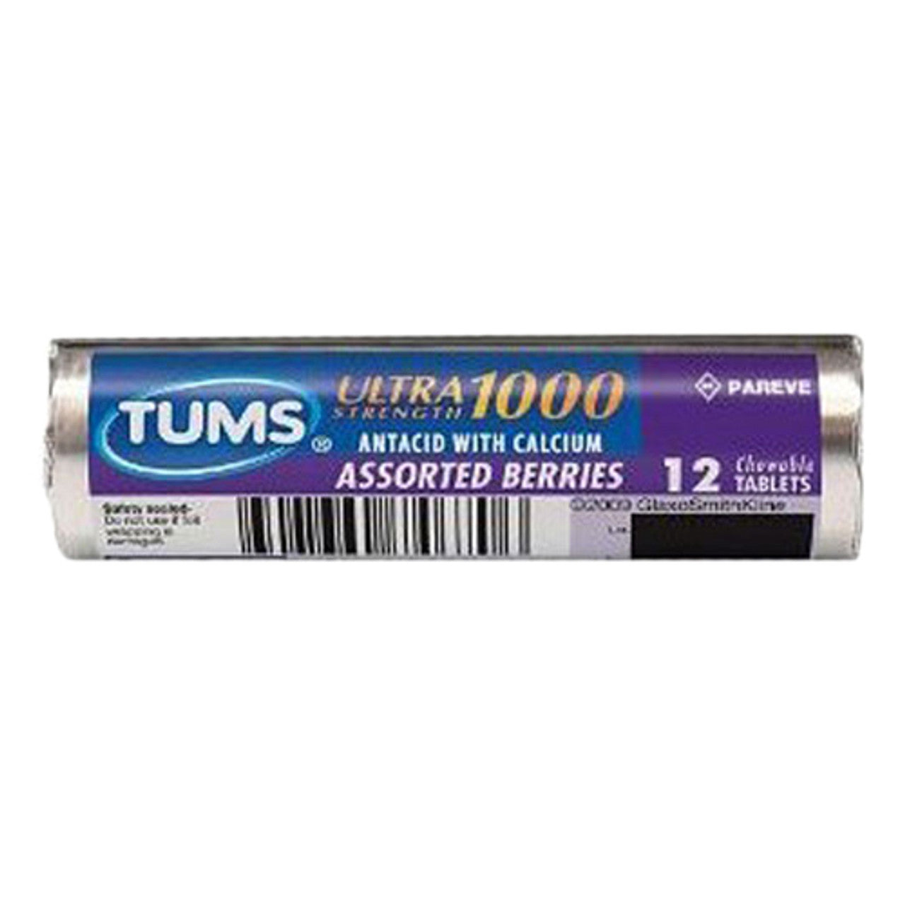 Tums Ultra 1000 Maximum Strength Heartburn Relief Chewable Tablets, Assorted Berries - 12 ea