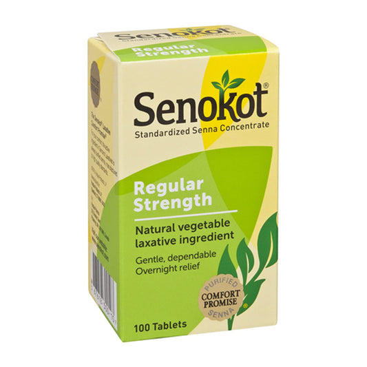 Senokot Regular Strength Natural Vegetable Laxative Ingredient,100 EA