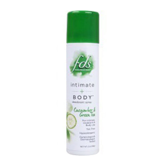 Fds Intimate Body Deodorant Spray, Cucumber and Green Tea, 2 Oz