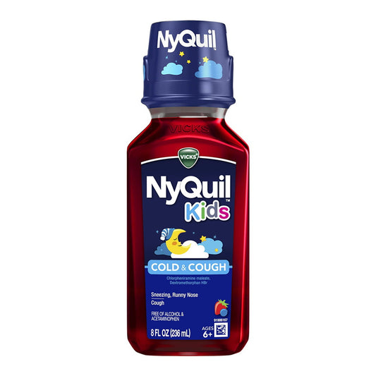 Vicks NyQuil Kid's Cold and Cough Relief Liquid, Berry, 8 Oz