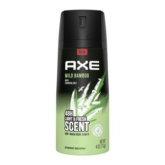 AXE Wild Bamboo Mens Body Spray Deodorant With Essential Oils - 4 Oz