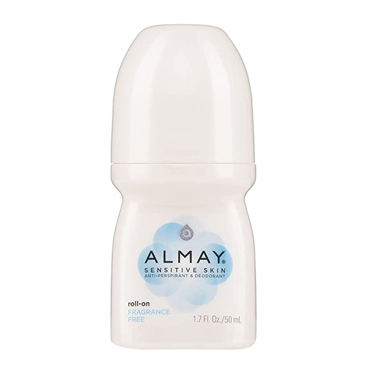 Almay Anti-Perspirant And Deodorant, Sensitive Skin, Roll-On, Fragrance Free, 1.7 oz