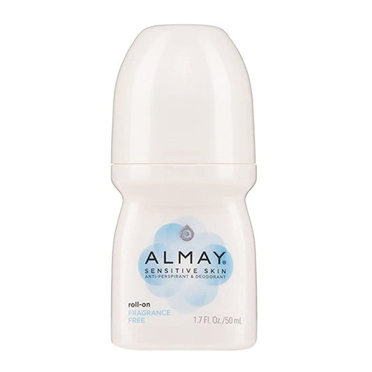 Almay Anti-Perspirant And Deodorant, Sensitive Skin, Roll-On, Fragrance Free, 1.7 oz