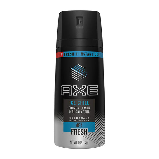 Axe Ice Chill Frozen Lemon & Eucalyptus Scent 48-Hour Fresh Deodorant Body Spray, 4 Oz