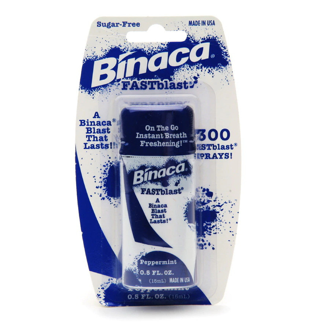 Binaca Fast Blast Breath Spray, Peppermint Flavor - 0.5 Oz