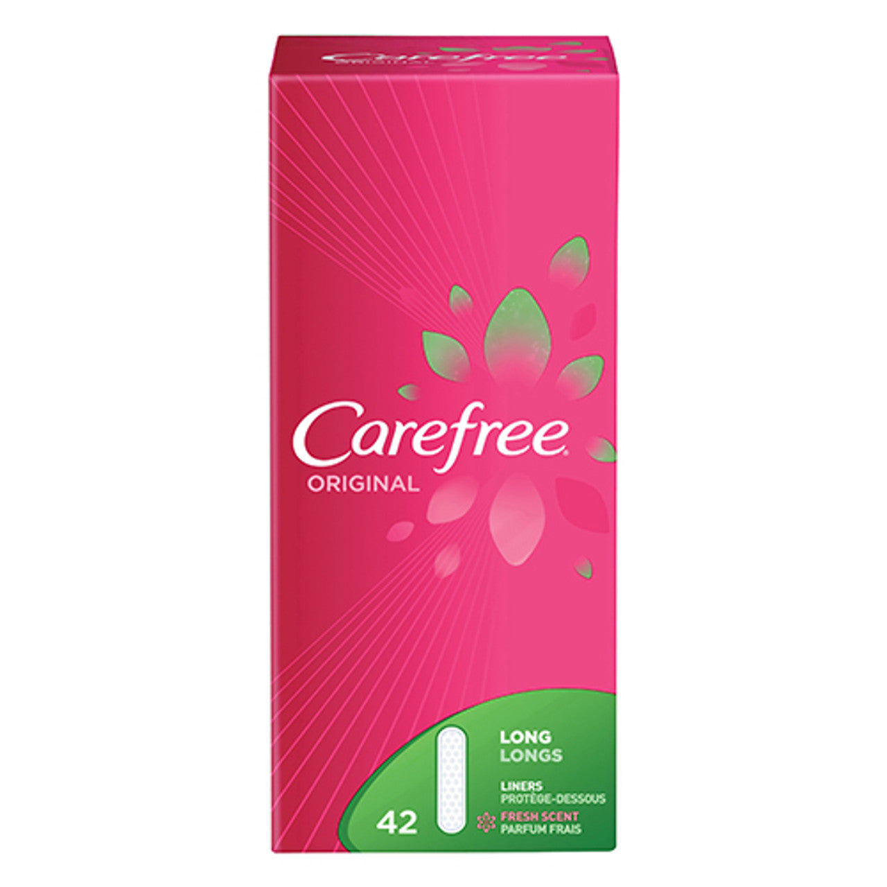 Carefree Original Pantiliners Fresh Scent Long, 42 Ea