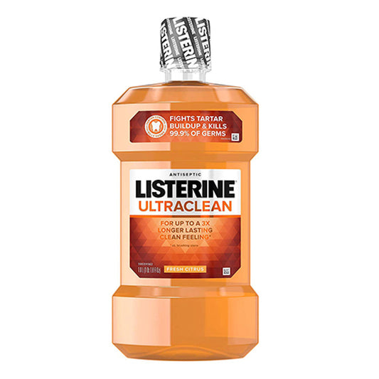 Listerine Ultraclean Oral Care Antiseptic Mouthwash Fresh Citrus, 1.8 Oz