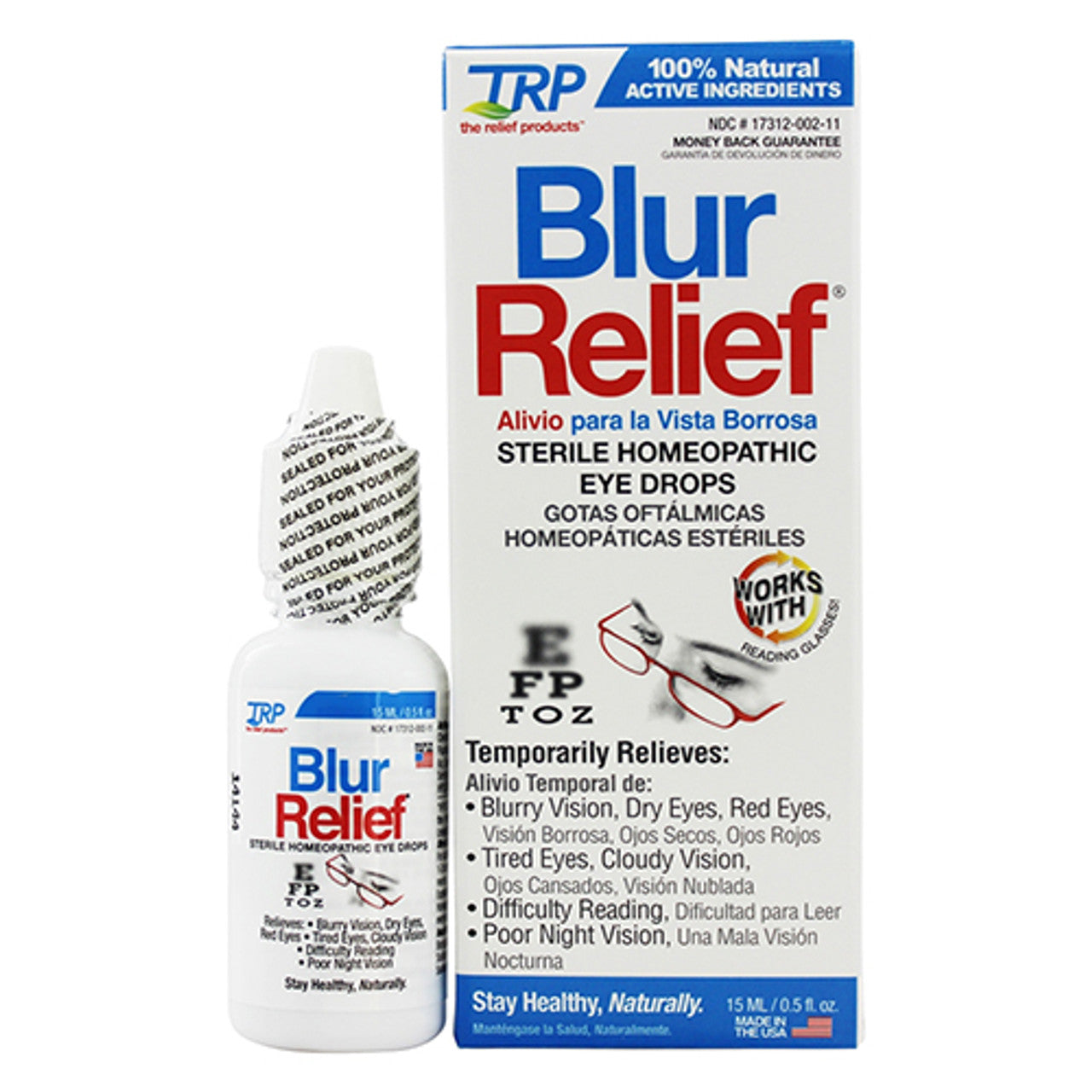 Blur Relief Eye Drops For Eye Relief, Homeopathic 0.5 Oz