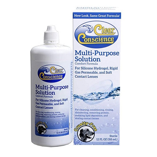 Clear Conscience Multi Purpose Solution for Soft Contact Lenses, 12 Oz