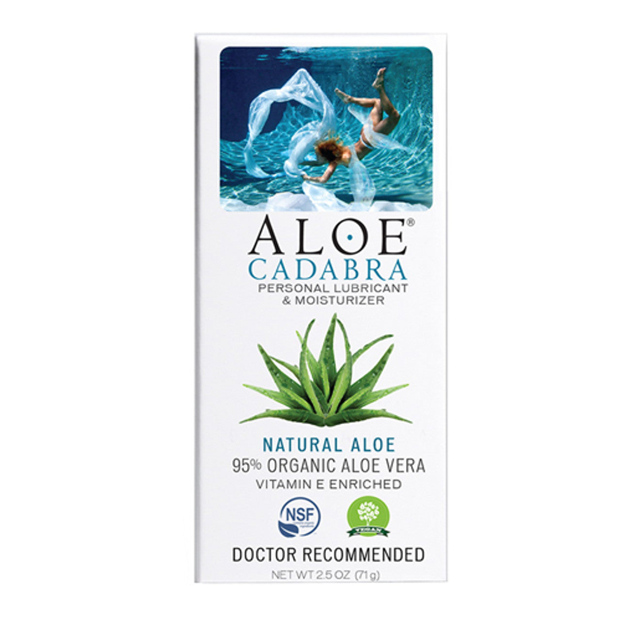 Aloe Cadabra Natural Organic Personal Lubricant Natural Aloe Unscented, 2.5 Oz