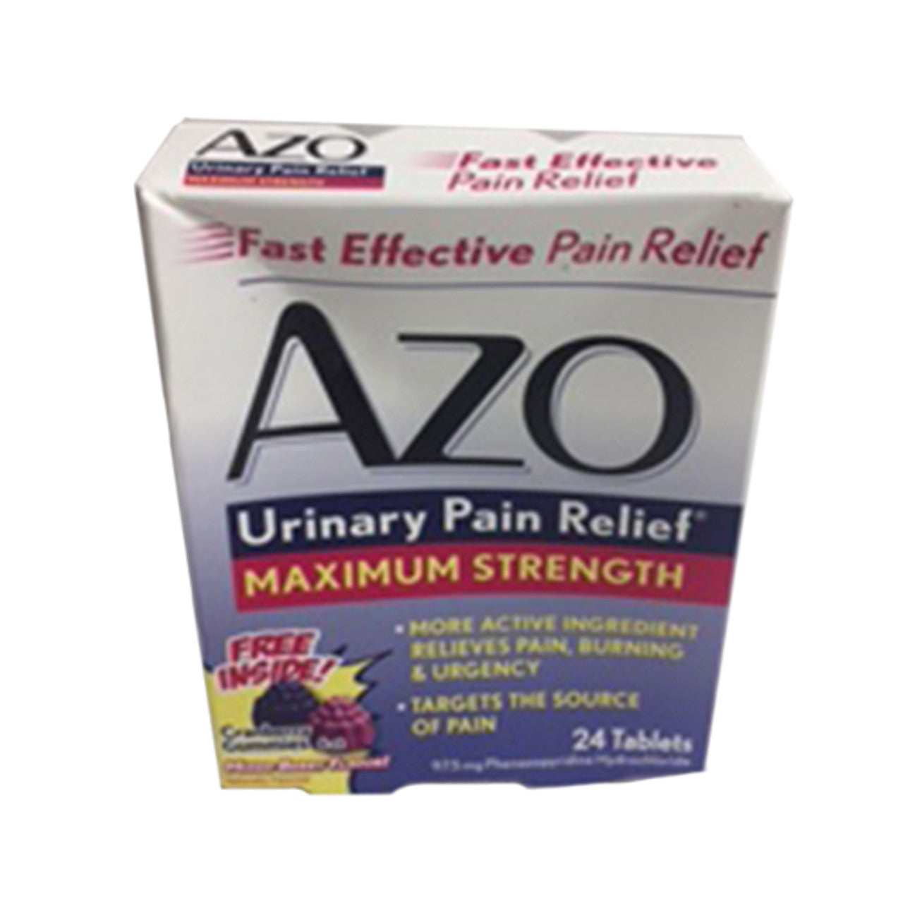 Azo Maximum Strength Urinary Pain Relief Tablets, 24 ea