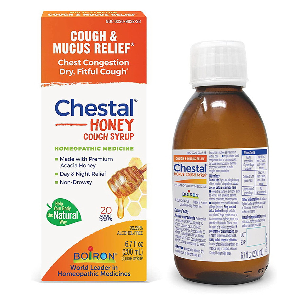 Boiron Chestal Cough And Chest Congestion, Honey for Adult, 6.7 Oz