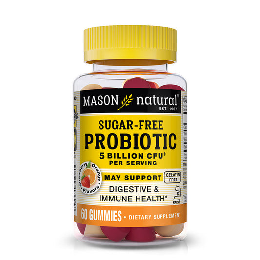 Mason Natural Sugar Free Probiotic Gummies Dietary Supplement, 60 Ea