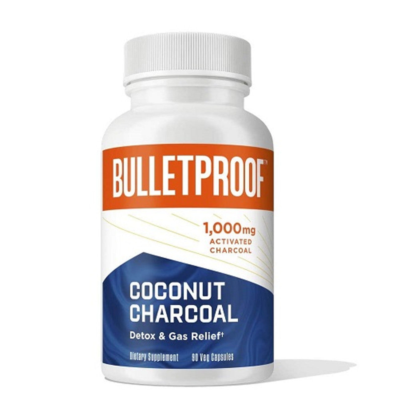 Bulletproof Coconut Charcoal Supports Better Digestion and Gas Relief Capsules, 90 Ea