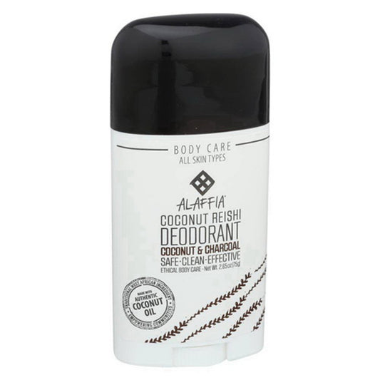 Alaffia Coconut Aand Charcoal Coconut Reishi Stick Deodorant, 2.65 Oz