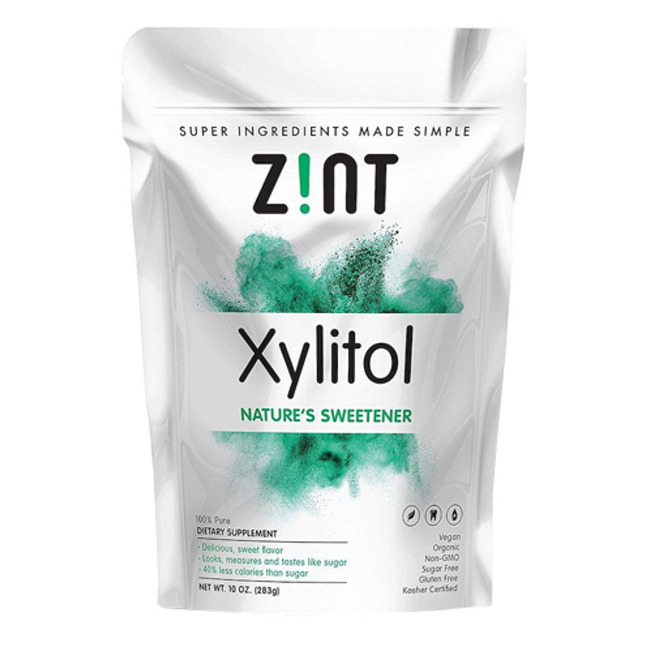 Zint Organic Xylitol Natures Sweetener Bag, 10 Oz