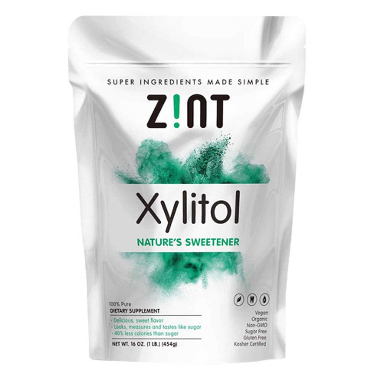 Zint Organic Natures Sweetener Bag Xylitol, 16 Oz