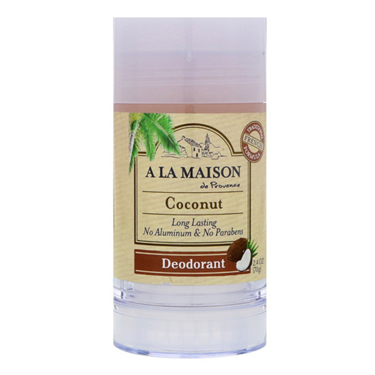 A La Maison De Provence Long Lasting Deodorant Coconut, 2.4 Oz