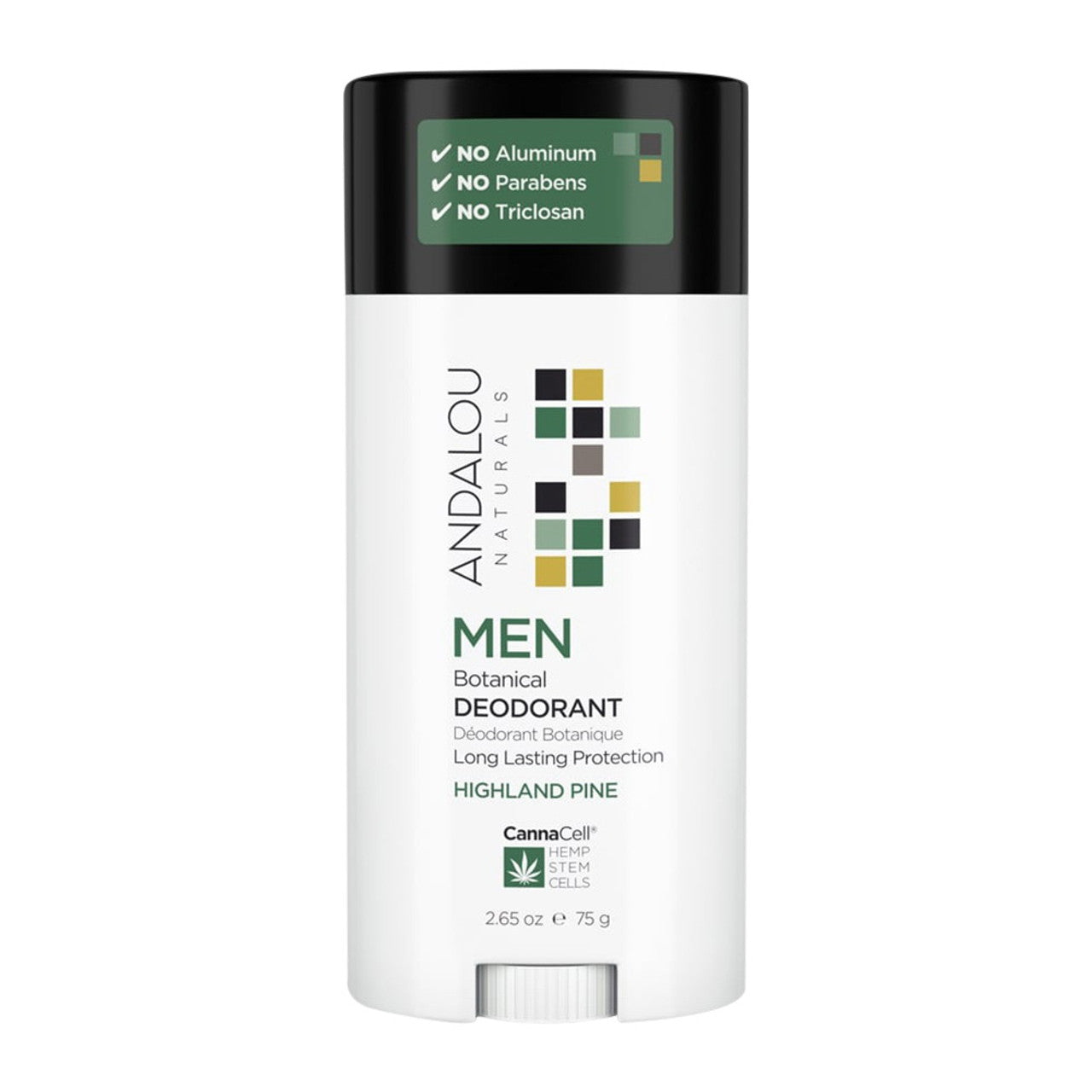 Andalou Naturals Botanical Highland Pine Men Deodorant, 3.25 Oz