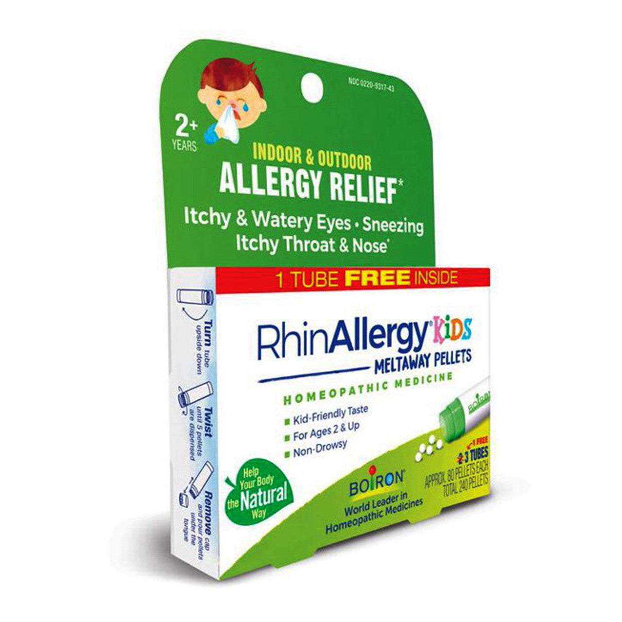 Boiron Rhinallergy Meltaway Pellets Homeopathic Medicine for Allergy Relief, 3 Ea